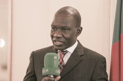 Alamine Ousmane Mey, ministre des Finances du Cameroun au 9ème forum EMA Invest à Genève, le 3 octobre 2013